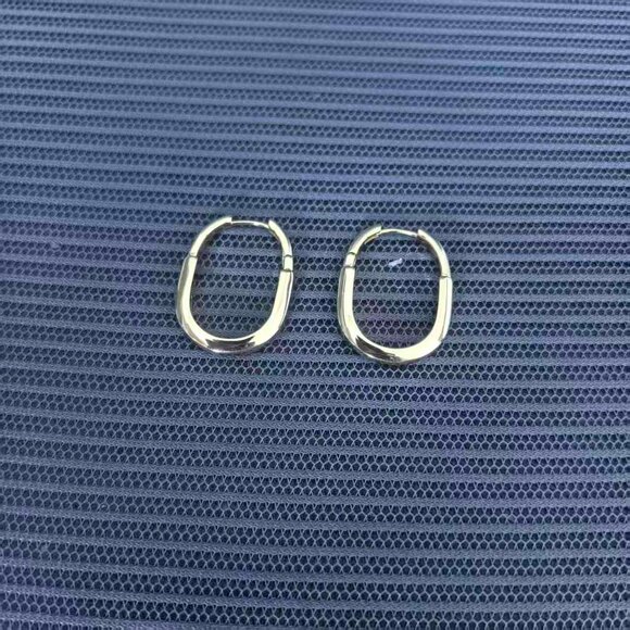 Delicate 14K Gold Plated  Huggie Hoops | Tiffany Sparkling Everyday Earrings - Picture 4 of 4